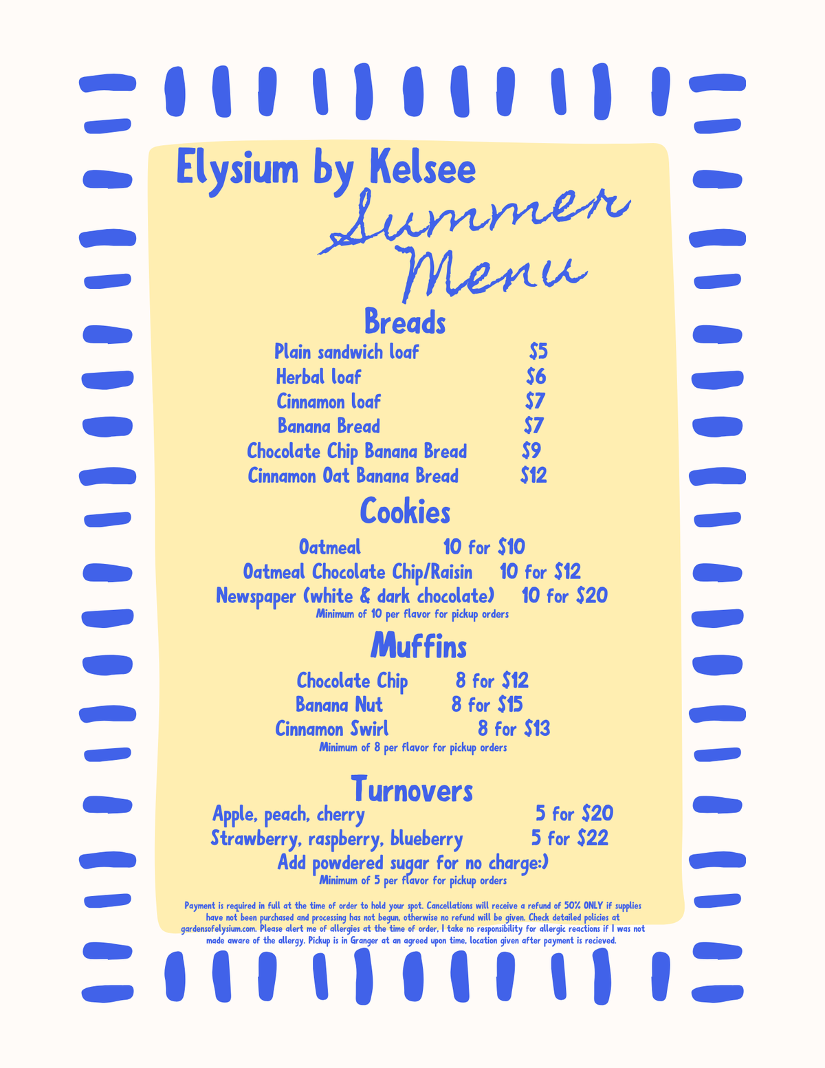 Summer Menu