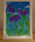 Wildflowers & Ladybugs, ACEO Acrylic, Floral Series